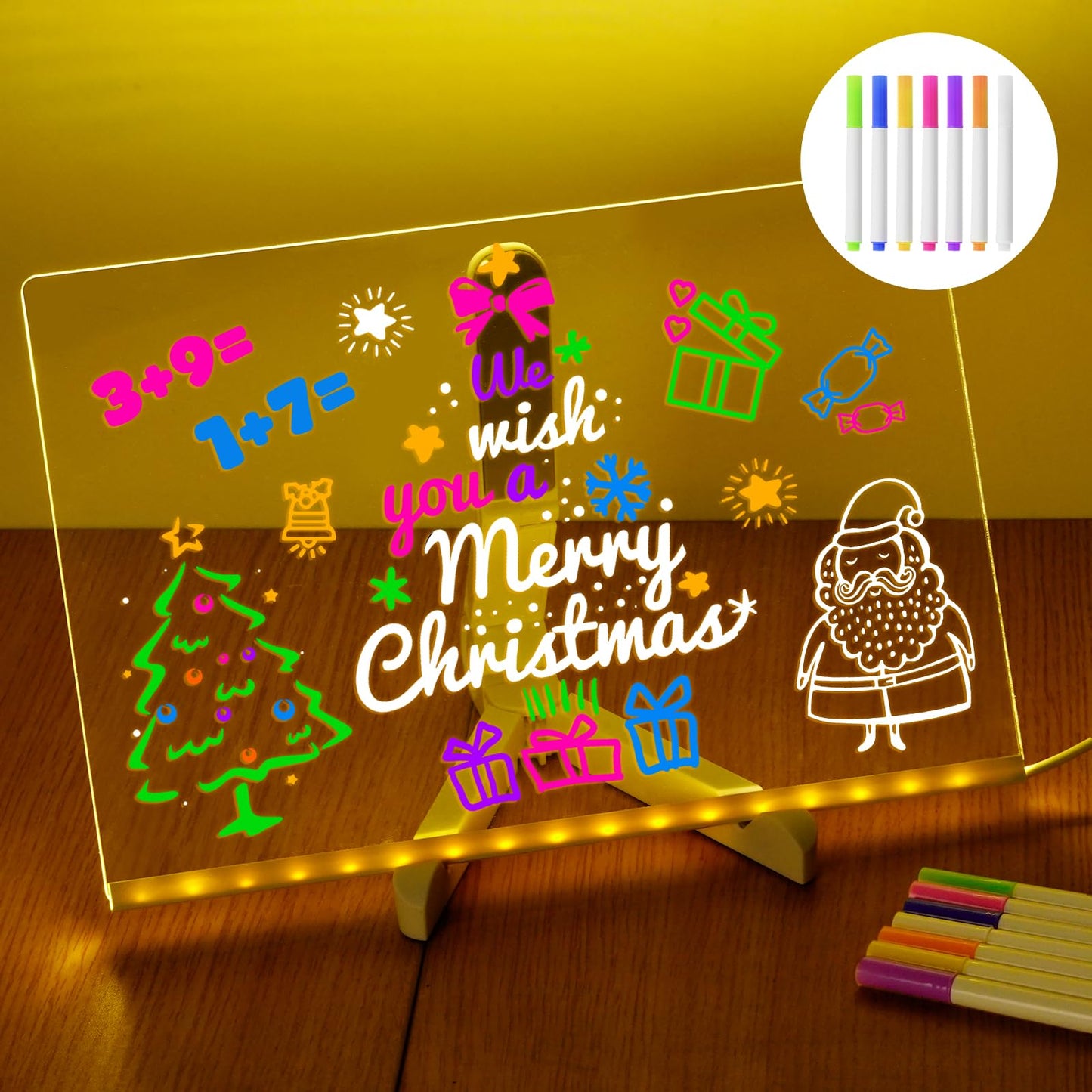 Christmas Kids Gift - LED Glow Writing Board for Creative Fun!